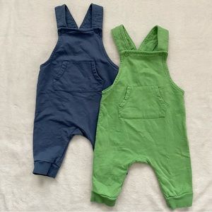 H&M Cotton Overalls - Light Green and Blue